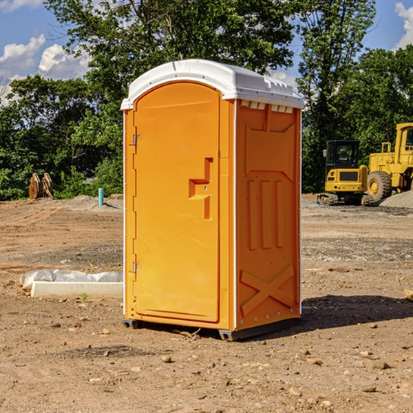 how often are the porta potties cleaned and serviced during a rental period in Medical Lake